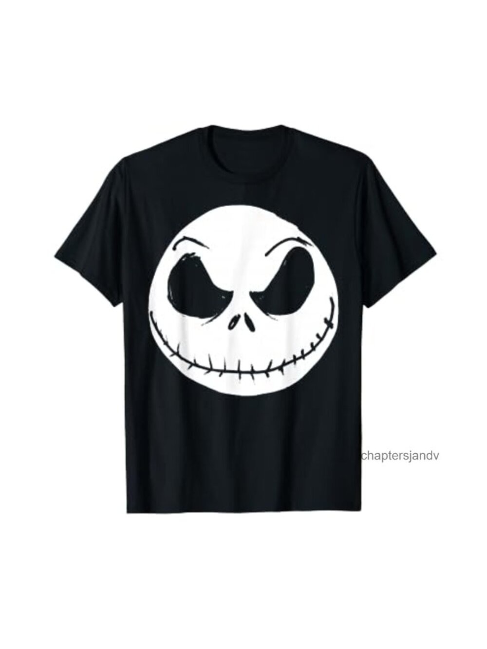 Disney Nightmare Before Christmas Jack Skellington Face T-Shirt Short Sleeve